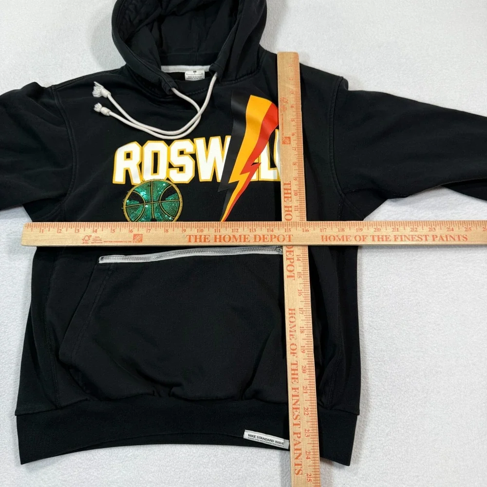 Nike Dri-Fit Roswell Rayguns Hoodie Sweatshirt‎ Men Small Black Zip Pocket
